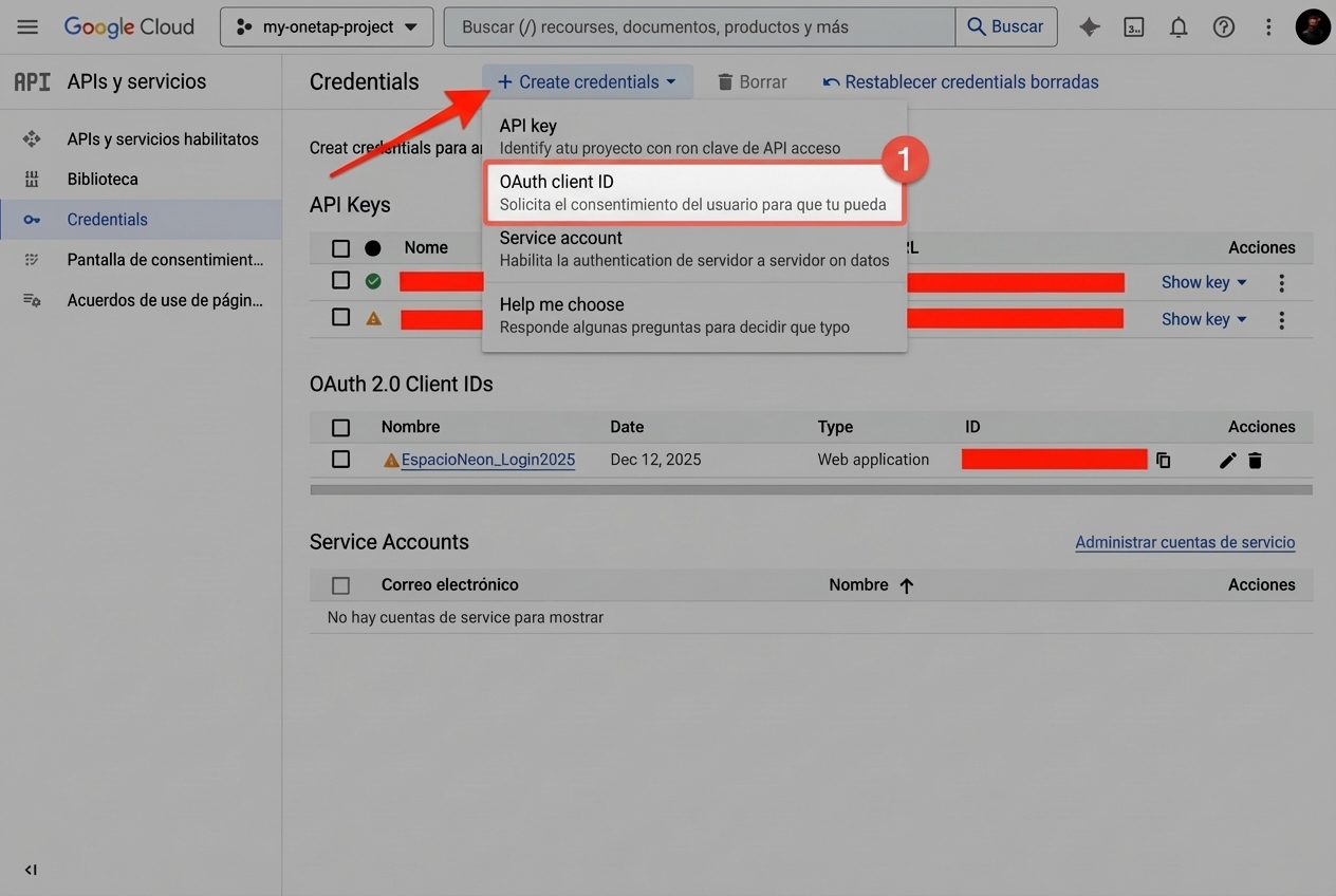 Create OAuth Client ID